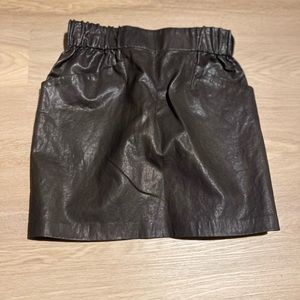 Zara brownish grey pleather skirt